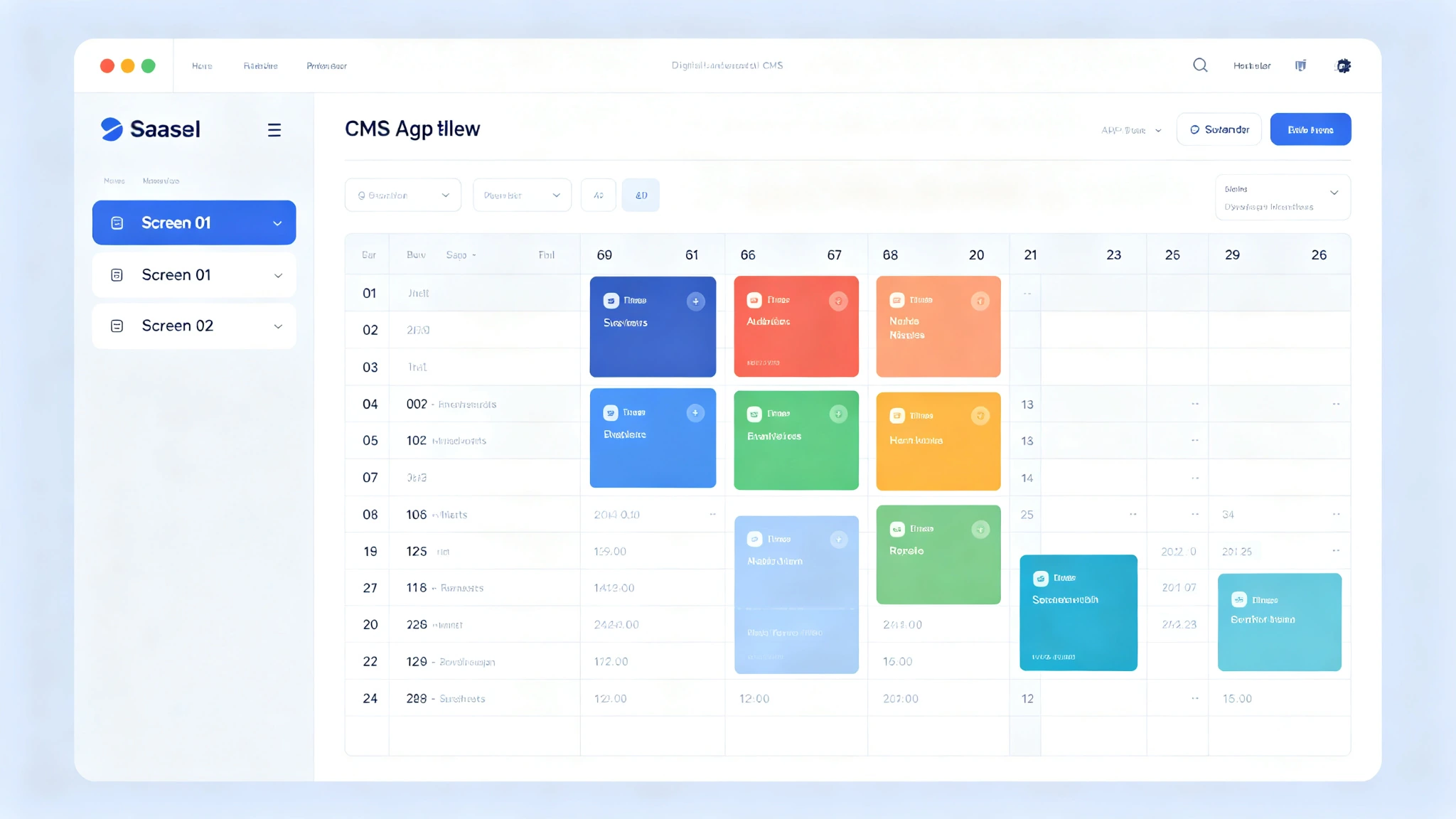 CMS广告排期界面 Ad Scheduling Calendar CMS