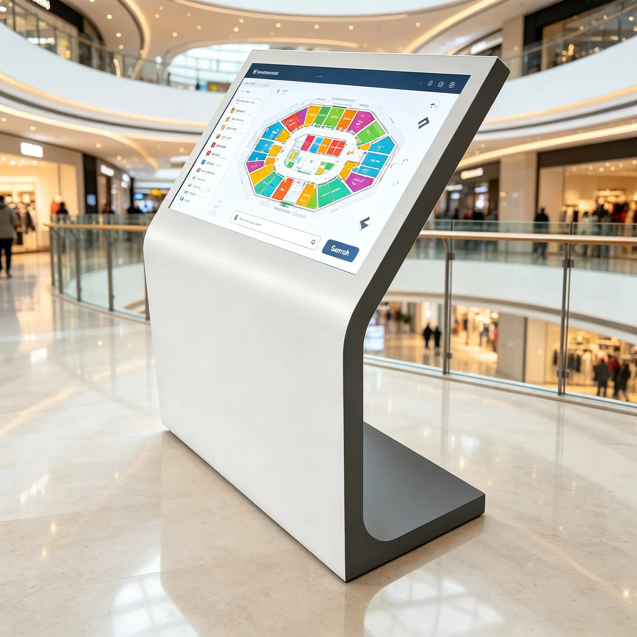 L型信息广告查询机产品图 L Type Information Kiosk