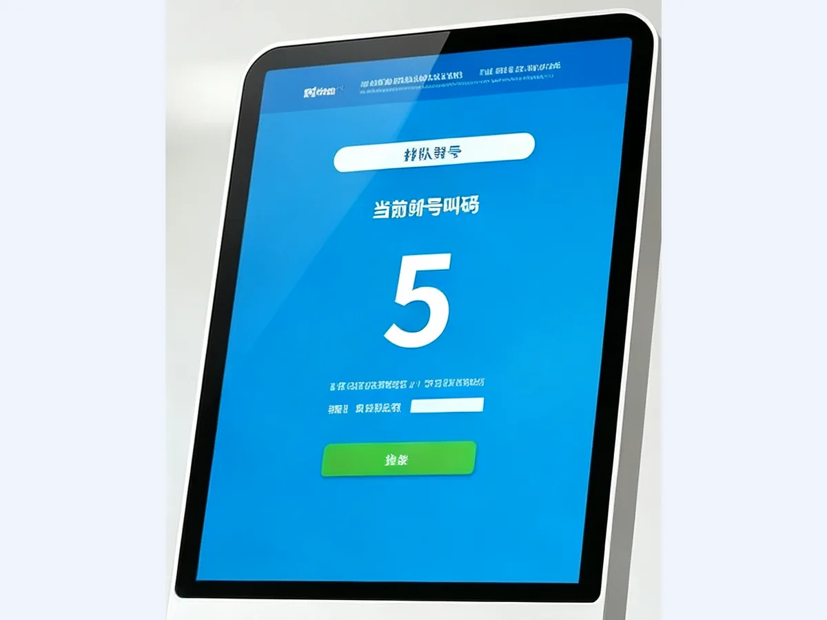 QM-PT系列自助排队叫号终端排队进度叫号界面