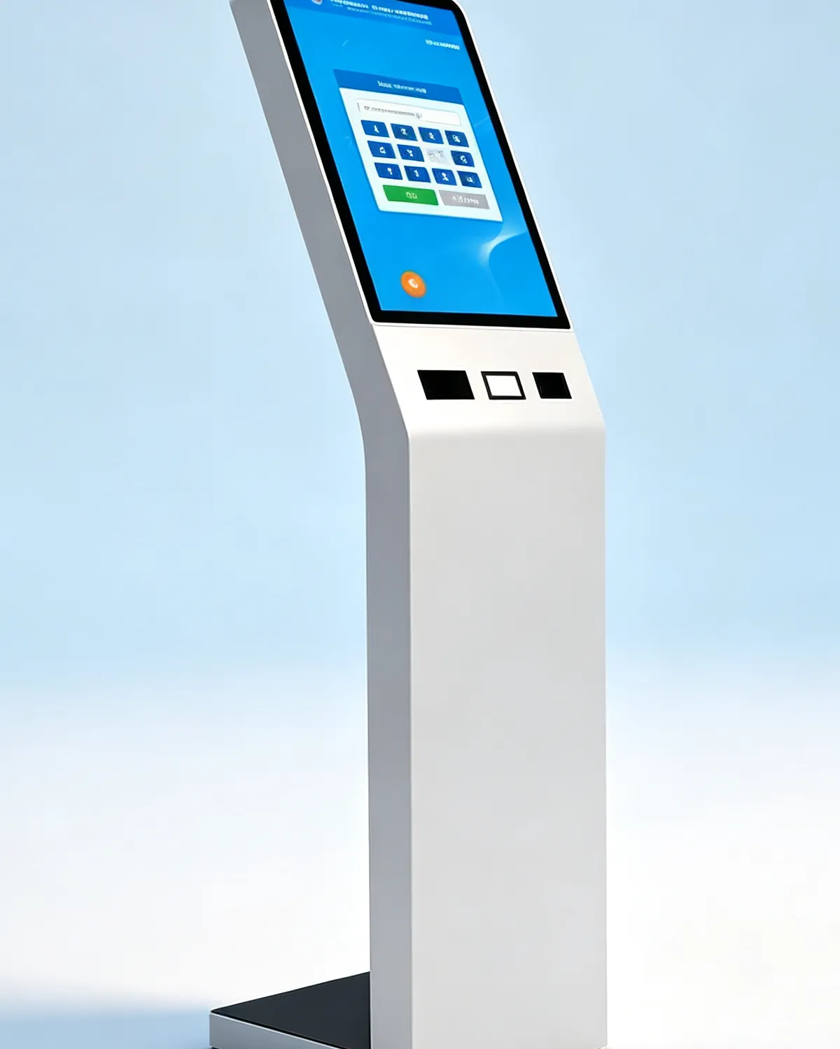 QM-PT系列自助排队叫号终端3D渲染图