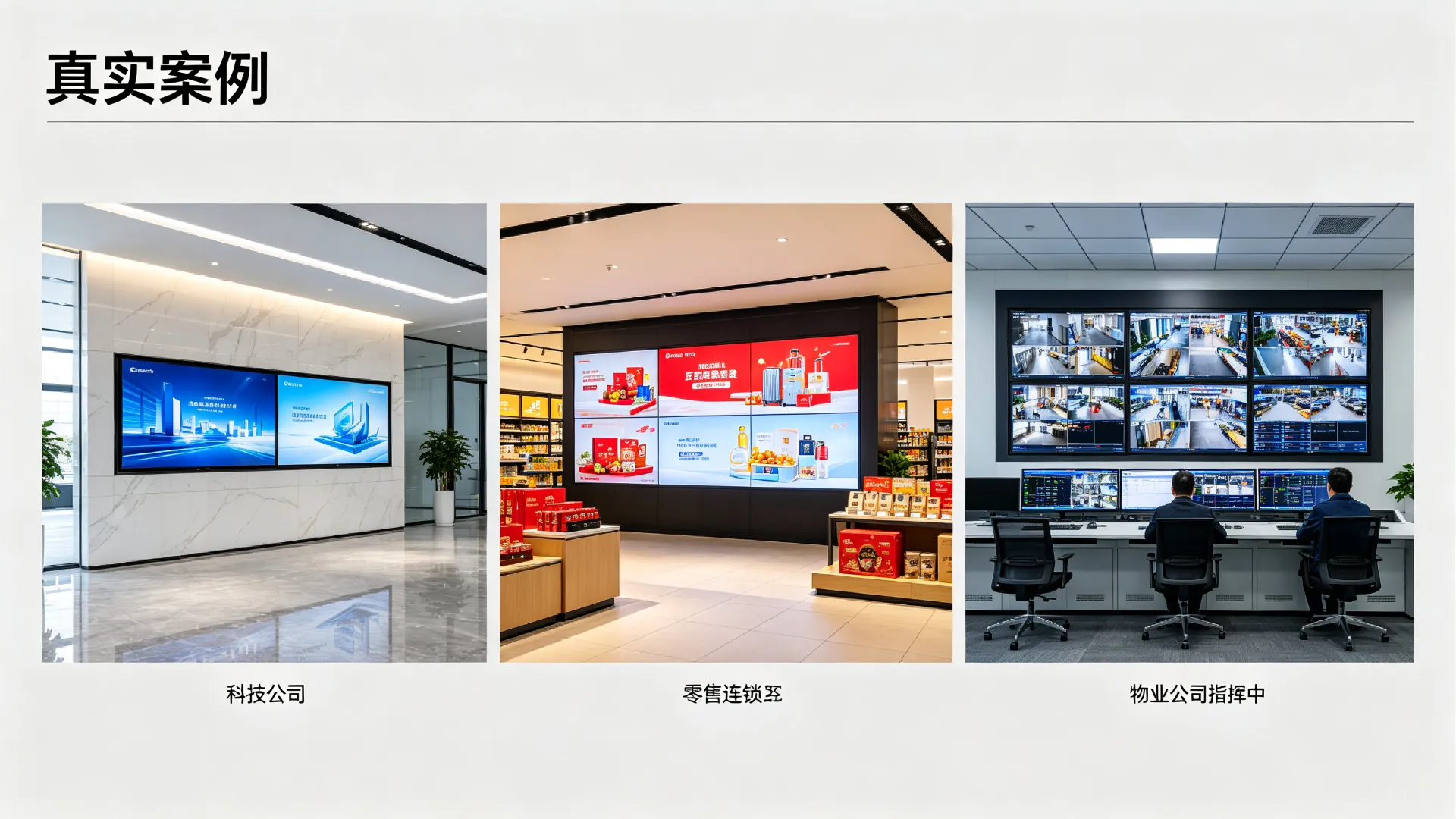 Qtenboard 65英寸拼接屏科技公司零售指挥中心真实采购案例