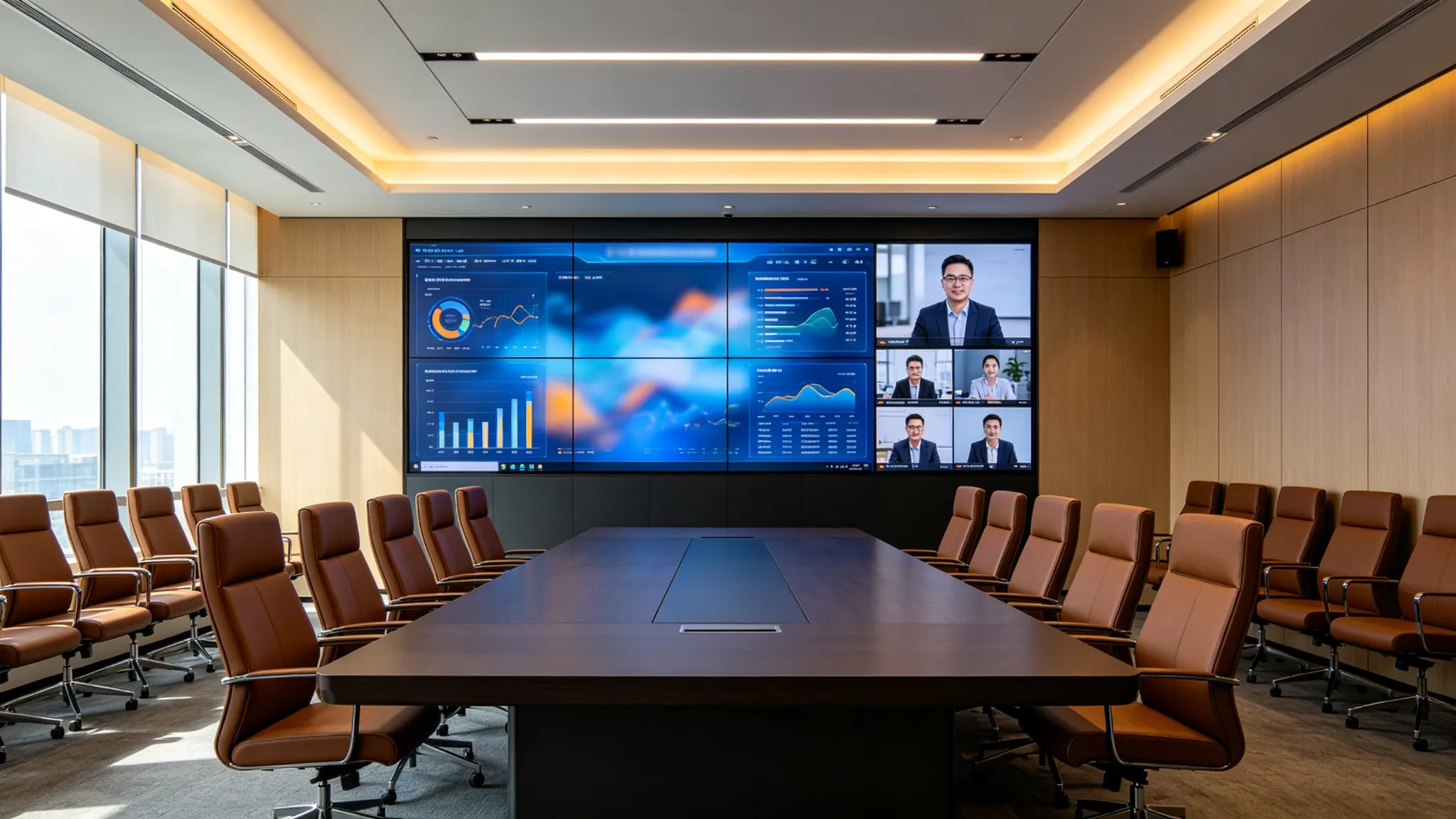 Qtenboard 企业会议室拼接屏方案实拍