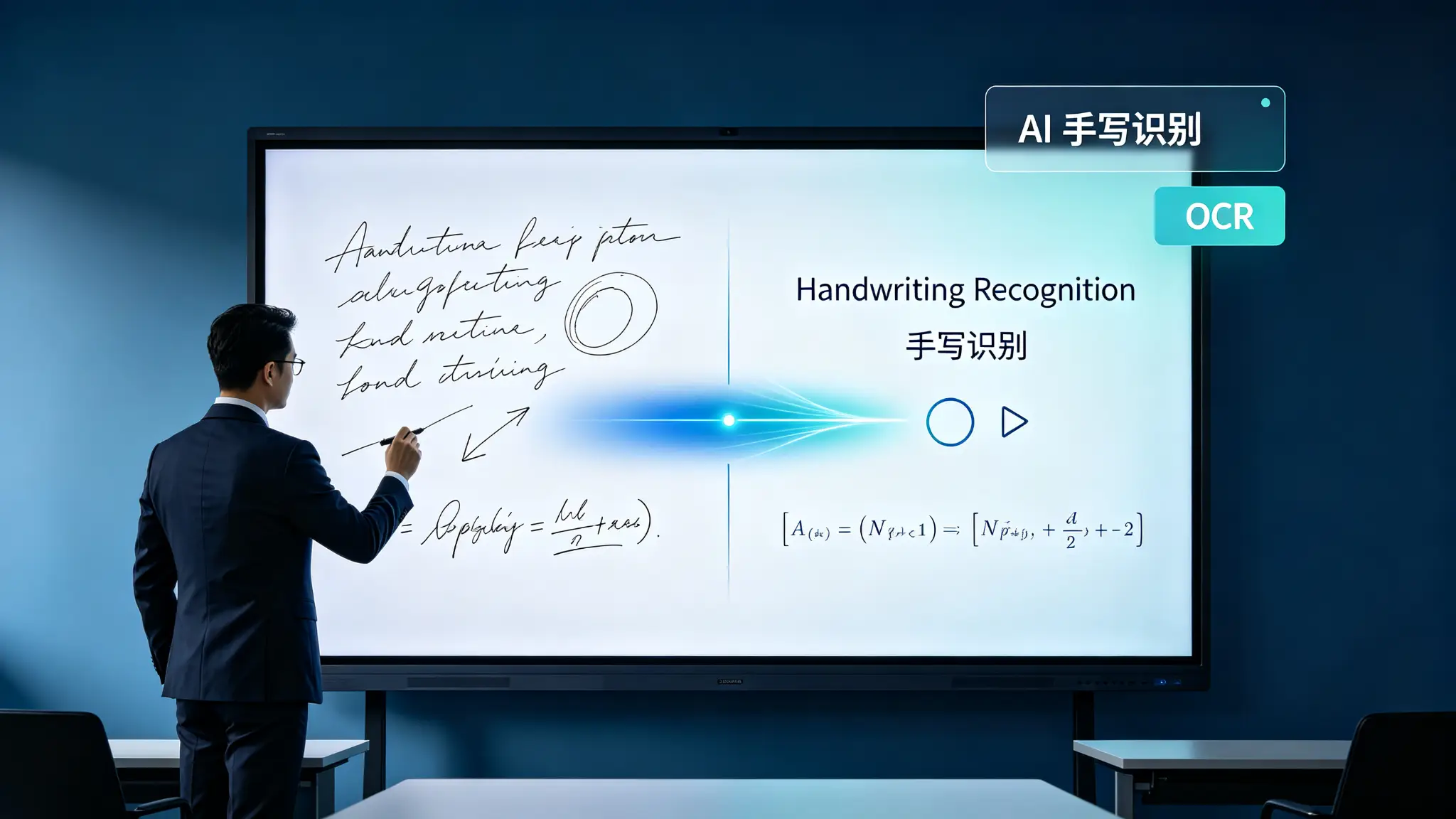 Qtenboard交互式白板手写识别与OCR能力：从自然笔迹到可编辑文字、图形和公式，Q AI系统级框架让白板看懂内容