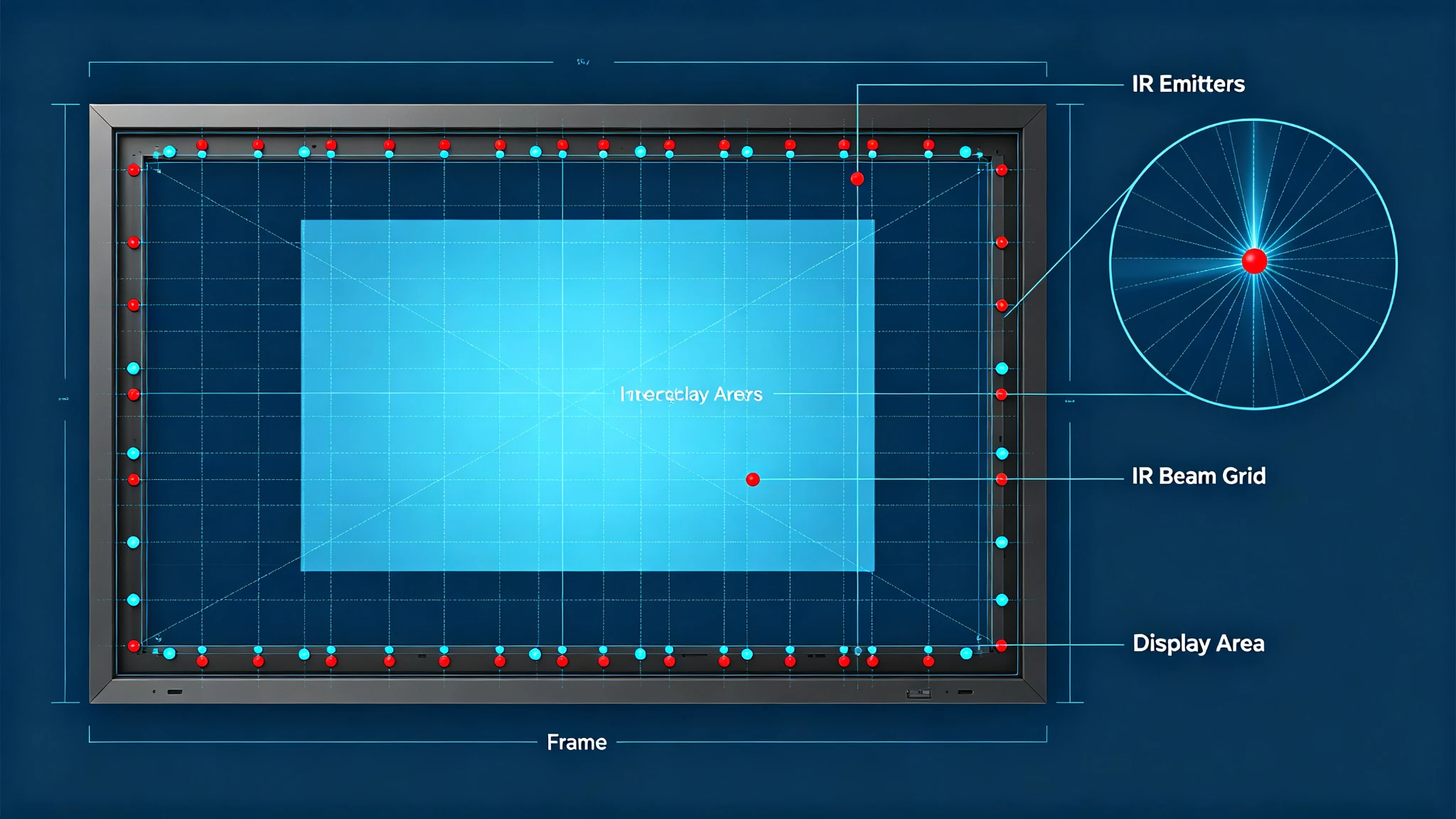 Infrared Touch Frame Structure Diagram