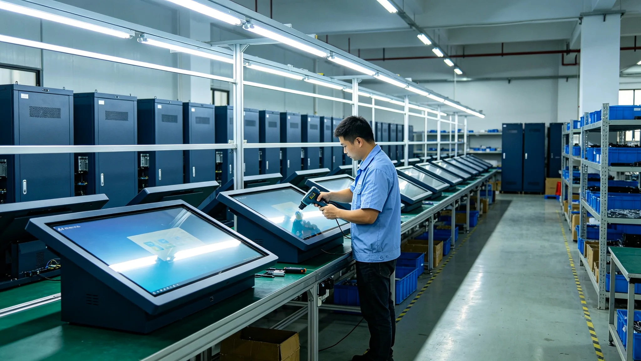 K型卧式查询机批量采购阶梯报价，工厂生产与质检场景