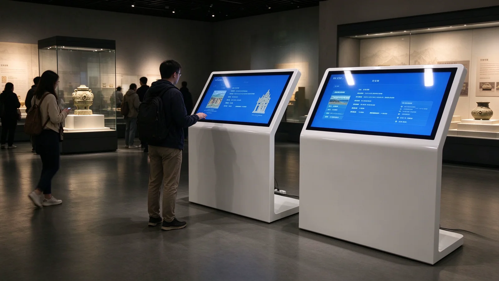 L型卧式查询机博物馆展馆部署案例 QUNMAO