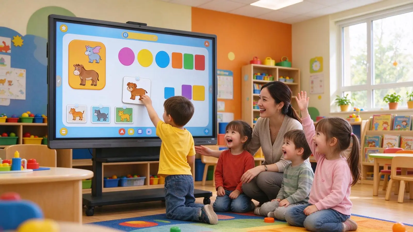 Qtenboard Preschool Interactive Whiteboard Gamified Learning