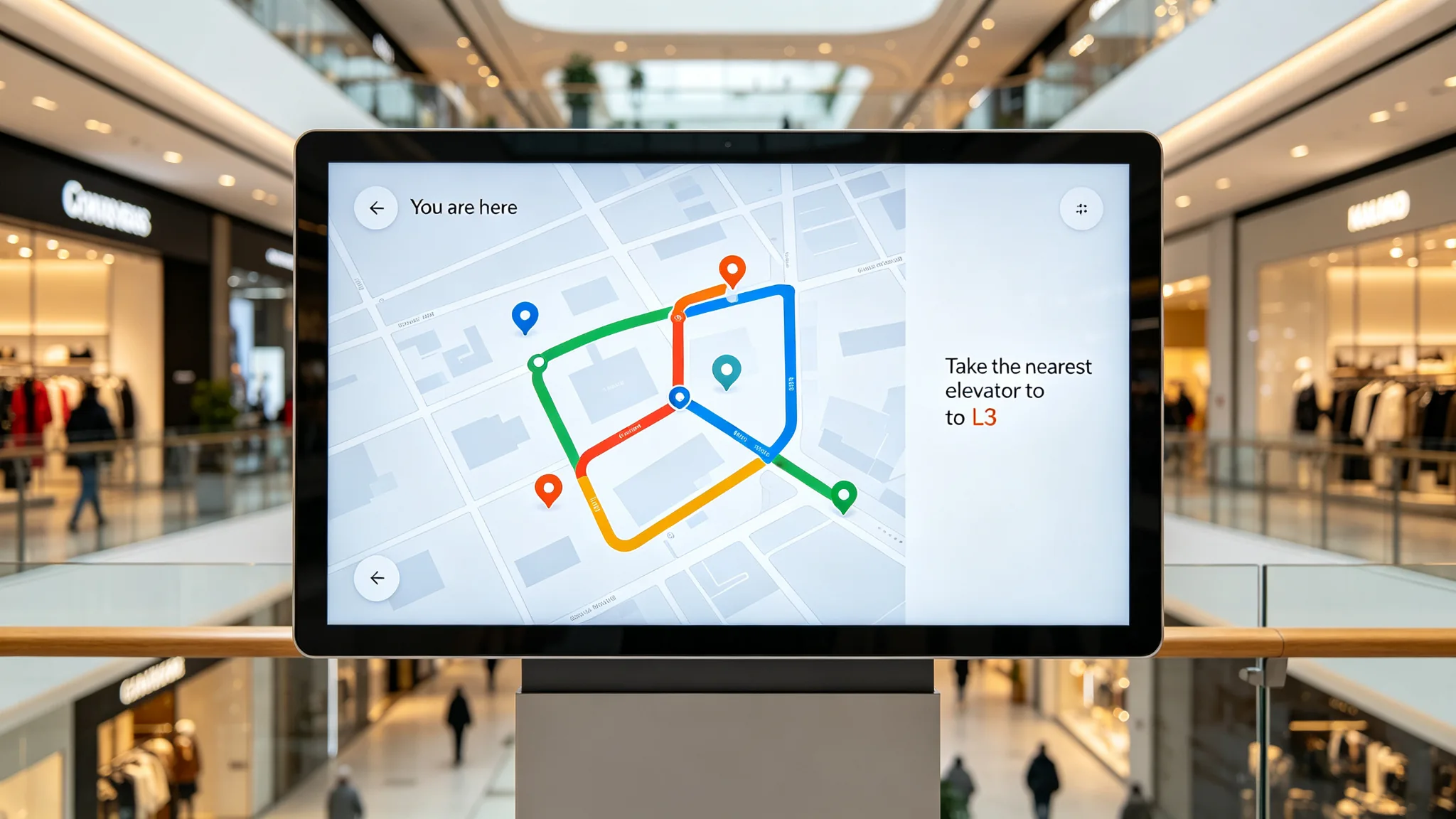 最近直梯方案界面图 Nearest Elevator Route