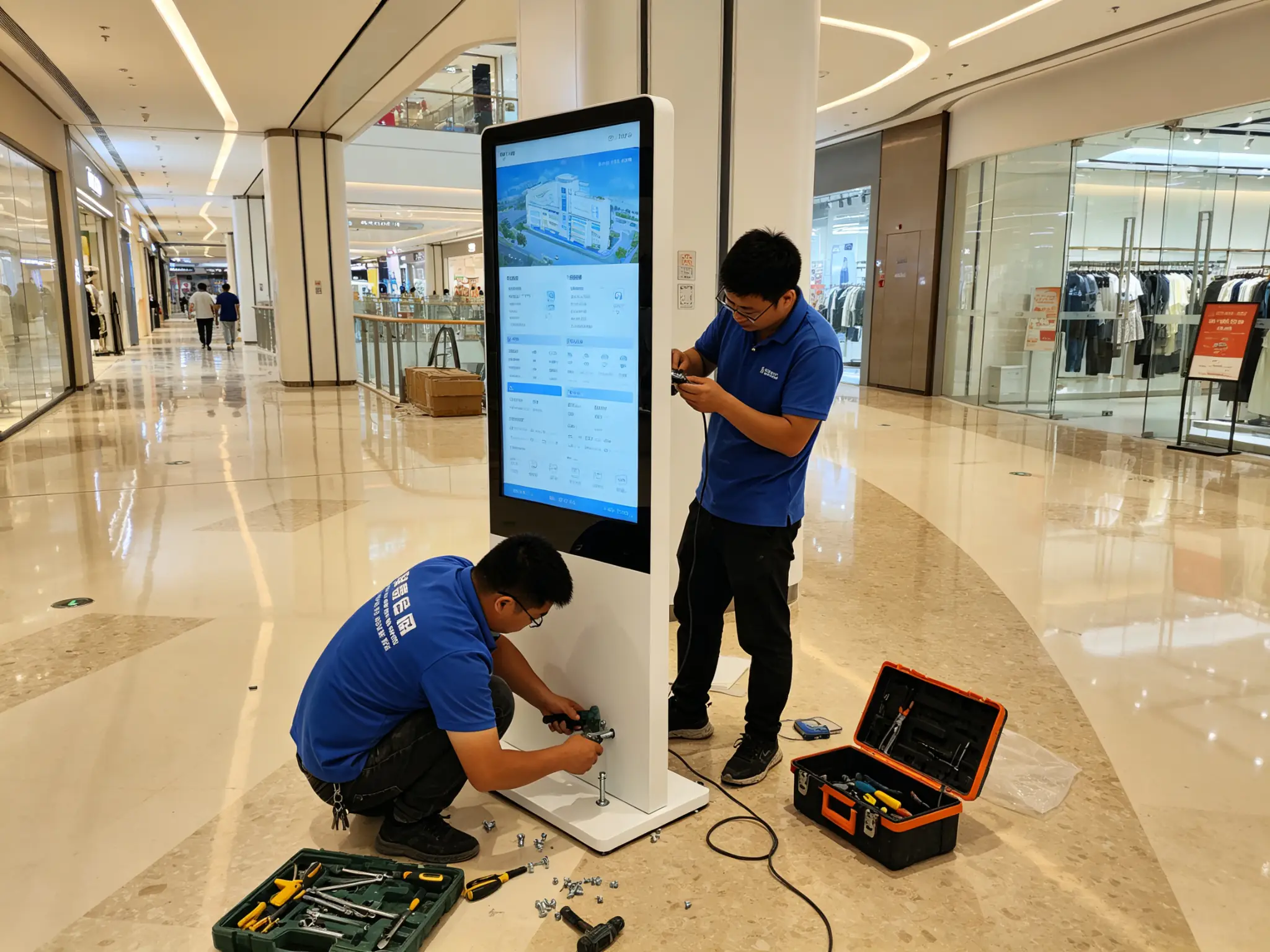 现场安装与培训图 Kiosk Installation Training
